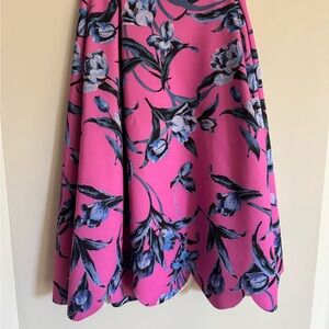 ASOS Floral Pink and Blue Women's Skirt - Size 4